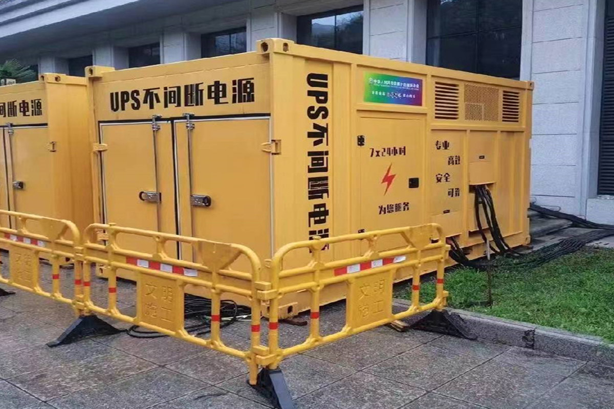 五营发电机租赁施工现场