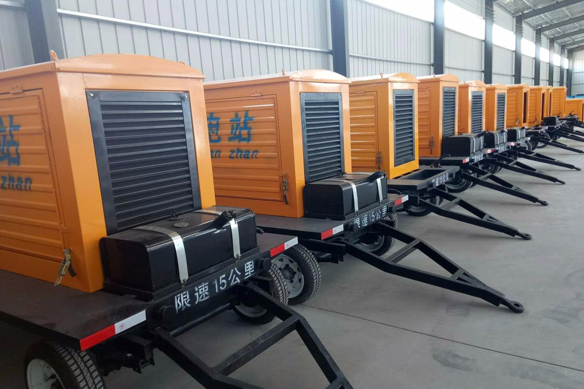 五营发电机租赁施工现场
